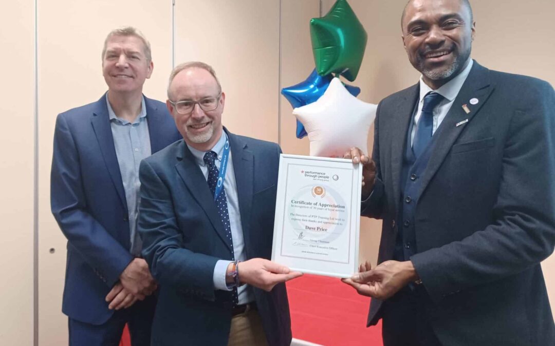 Staff celebrating 235 years’ experience at Midlands training experts